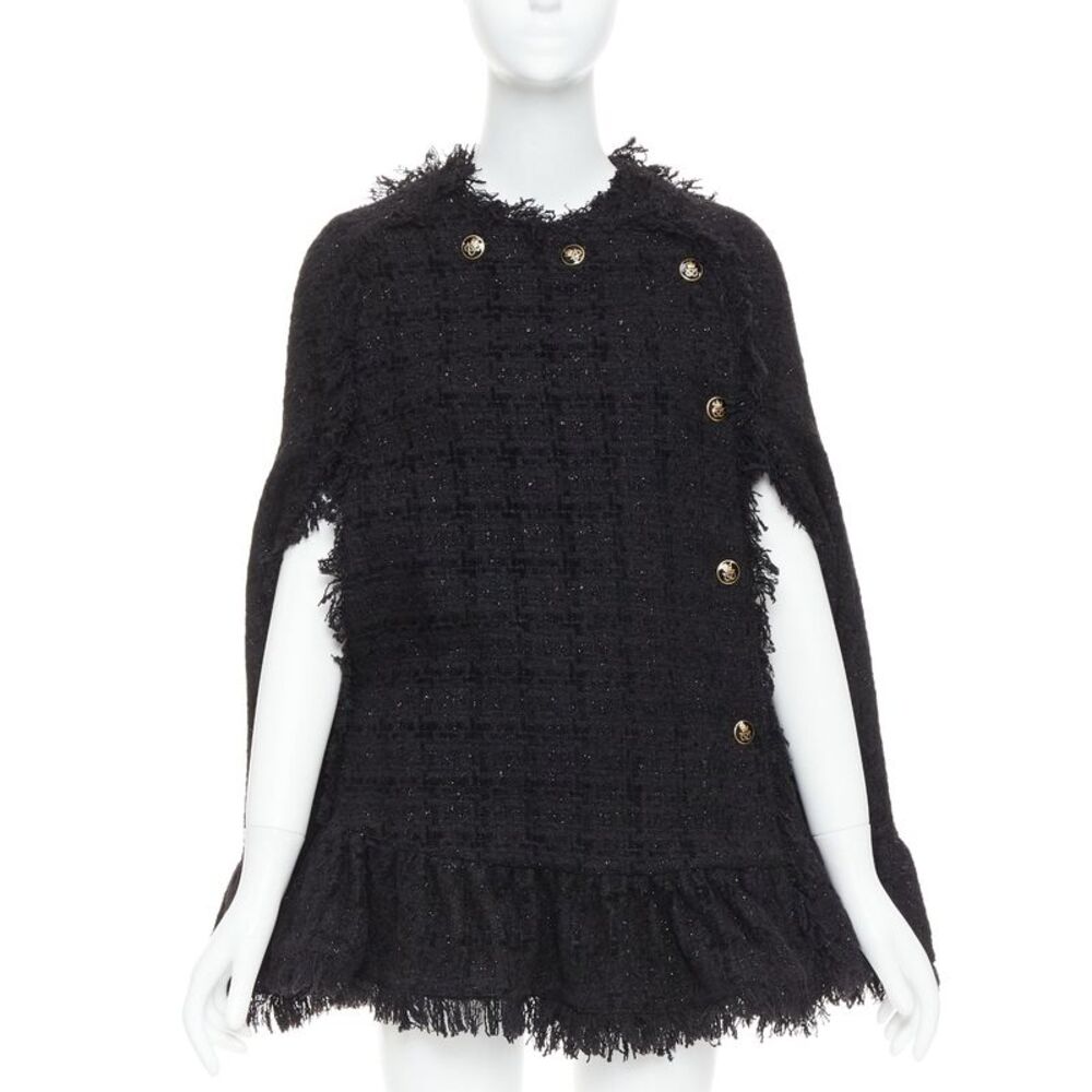 Msgm Tweed Cape Coat